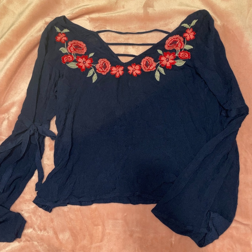 Hollister bell sleeve shirt